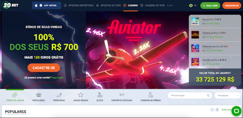 Site de apostas 20Bet - (Divulgação)