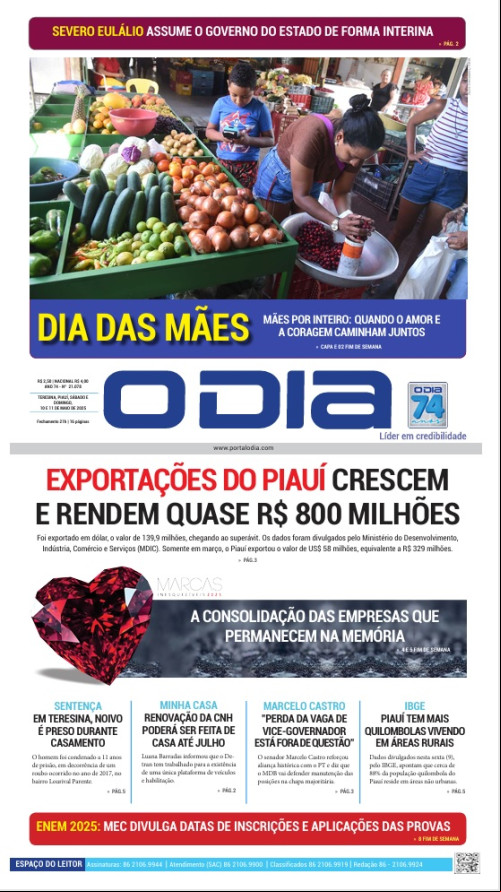 Confira os principais destaques do Jornal O Dia deste sábado (10)