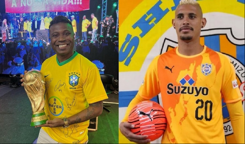 Edilson Capetinha e atacante Crislan - (Reprodução / Redes Sociais)