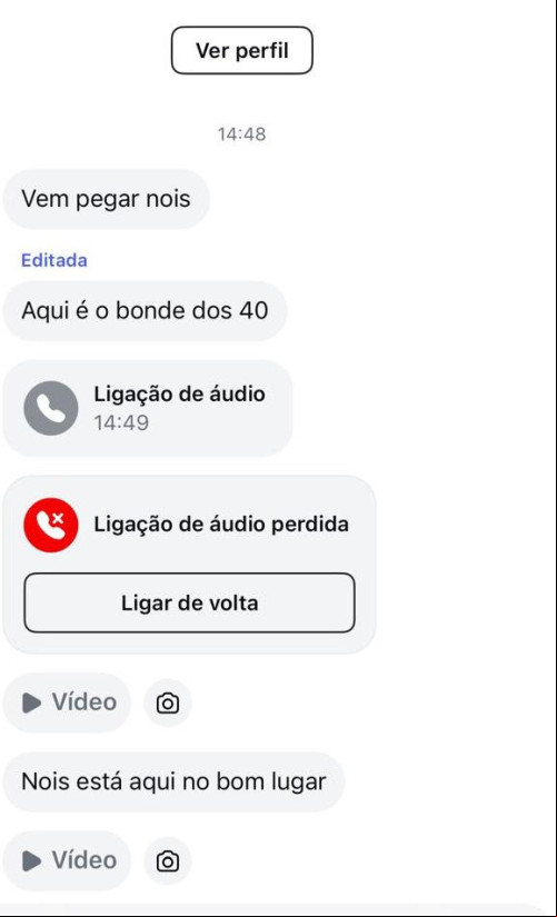 Mensagens enviadas por direct com ameaças ao delegado - (Divulgação / Polícia Civil - PI)