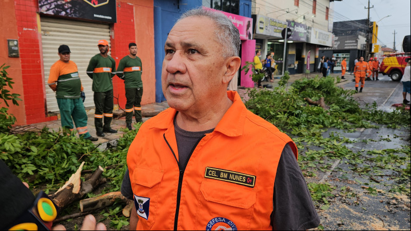 Secretário da Defesa Civil, Coronel Nunes - (Assis Fernandes/ODIA)