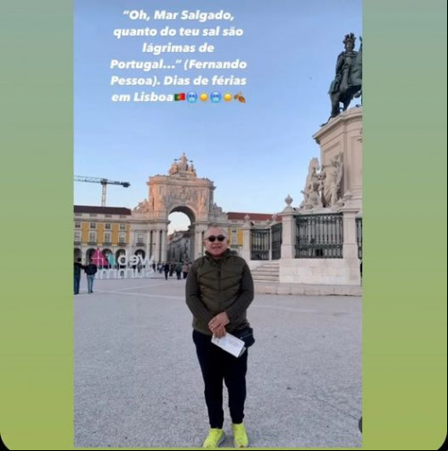 #Férias - Um click do querido Judson Corado, que está de férias pela Europa. Na foto em Lisboa/ Portugal. Chics!!!!🌞 - (Divulgação)